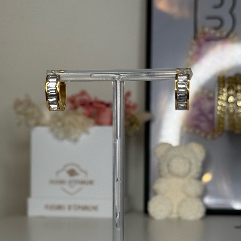 Goldplated Huggie Hoop Earrings